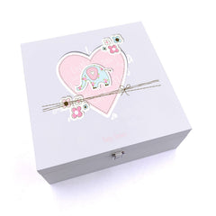 ukgiftstoreonline Personalised Baby Shower Heart Design Keepsake Wooden Box