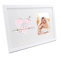 Personalised Baby Shower Heart Design Photo Frame