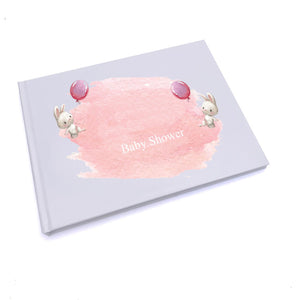 Personalised Baby Shower Rabbit Design Guest Book