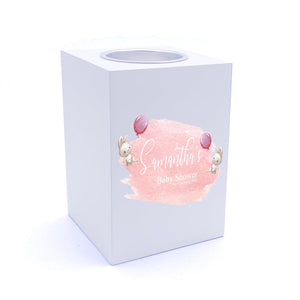 Personalised Baby Shower Rabbit Design Tea Light Holder