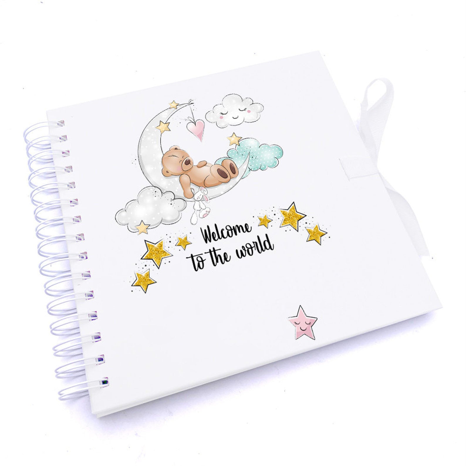 Personalised Baby Welcome to the world Scrapbook Photo album