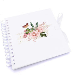 Personalised Birthday Scrapbook Photo Album with Butterflies and Flowers