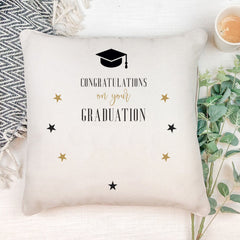 Personalised Congratulations On Your Graduation Cushion Gift