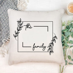 Personalised Family Name Leaf Design Cushion Gift
