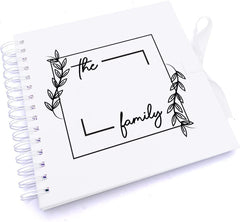 Personalised Family Name Leaf Design Scrapbook Photo Album