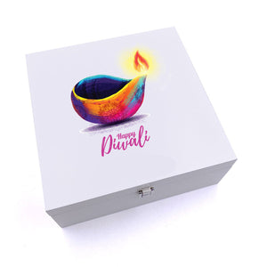 ukgiftstoreonline Personalised Happy Diwali Keepsake Wooden Box