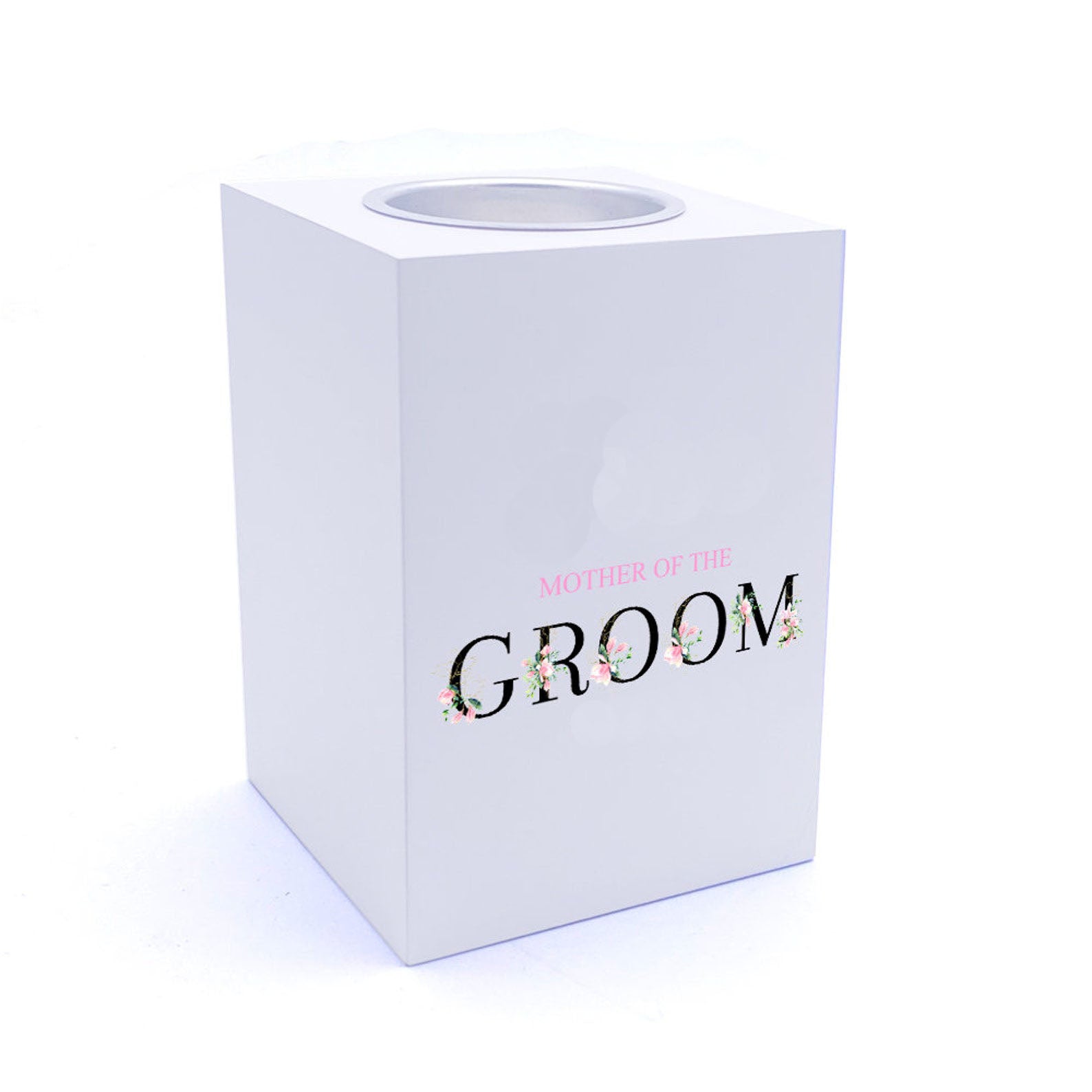 Personalised Mother Of Groom Wedding Tea Light Holder