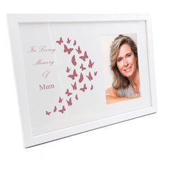 Personalised Mum In Loving Memory Butterflies Design Photo Frame