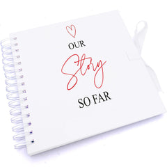 Personalised Our Story So Far Anniversary Scrapbook Photo Album