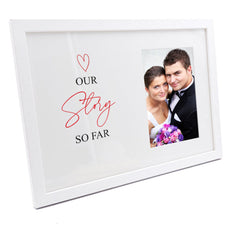 Personalised Our Story So Far Wedding Anniversary Photo Frame