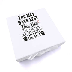 ukgiftstoreonline Personalised You left paw prints on my hearts Keepsake Memory Box Gift