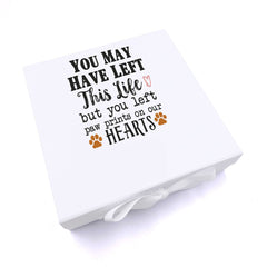 ukgiftstoreonline Personalised You left paw prints on our hearts Keepsake Memory Box Gift