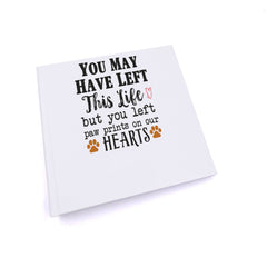 Personalised You left paw prints on our hearts Photo album