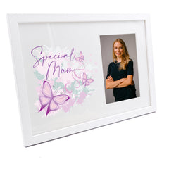 Personalised Special Mum Pink and Purple Butterfly Gift Photo Frame
