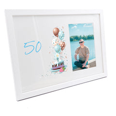 Personalised 50th Birthday Gifts for him Photo Frame