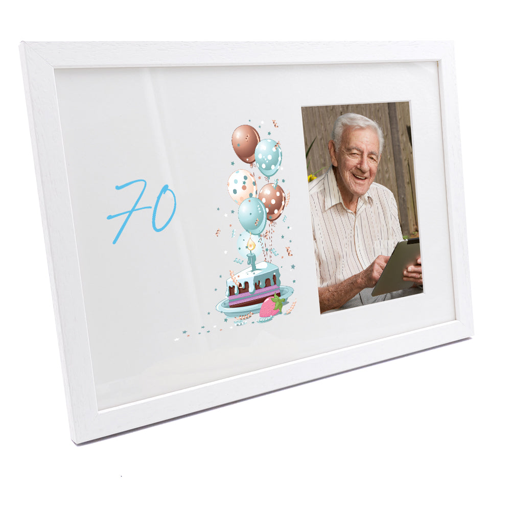 Personalised 70th Birthday Gifts For Him Photo Frame