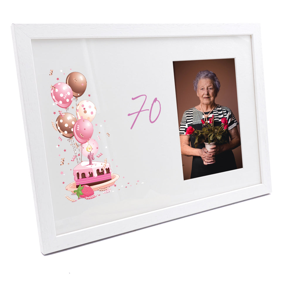 Personalised 70th Birthday Gifts For Her Photo Frame
