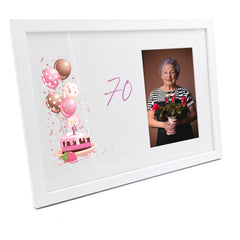 Personalised 70th Birthday Gifts For Her Photo Frame