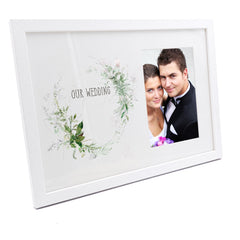 Personalised Wedding Photo Frame Gift With Botanical Design