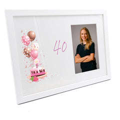 Personalised 40th Birthday Gifts for her Photo Frame