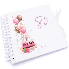 Personalised 80th Birthday Gifts for Her Scrapbook Photo Album