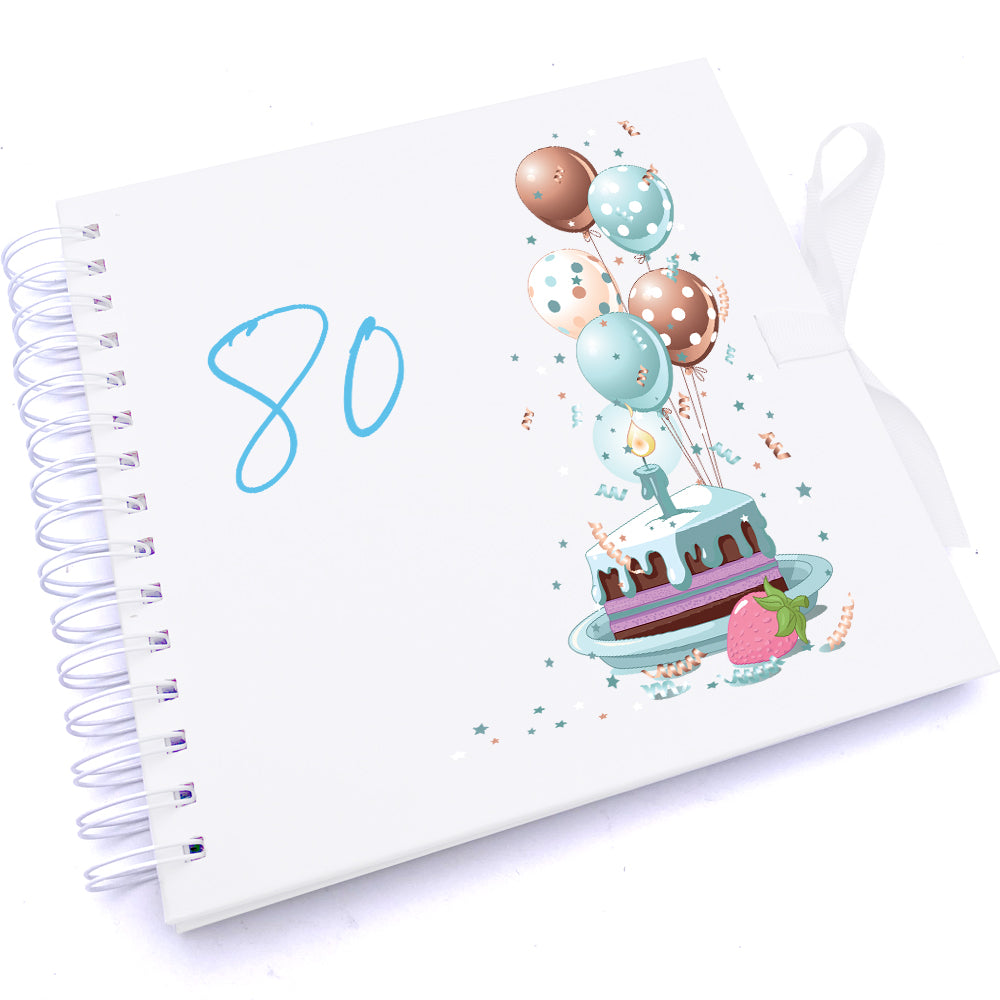 Personalised 80th Birthday Gifts for Him Scrapbook Photo Album