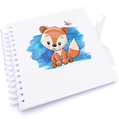 Personalised Baby Boy Cute Fox Design Scrapbook Photo Album
