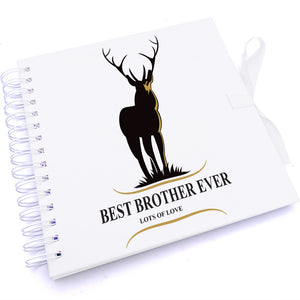 Personalised Best Brother Ever Stag Scrapbook Photo Album