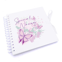 Personalised Special Nanny Pink & Purple Butterfly Gift Scrapbook Photo Album