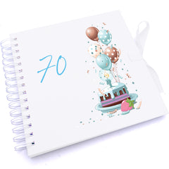 Personalised 70th Birthday Gifts for Him Scrapbook Photo Album
