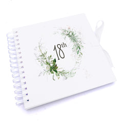 Personalised 18th Birthday Scrapbook Photo album Gift With Botanical Design