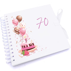 Personalised 70th Birthday Gifts for Her Scrapbook Photo Album