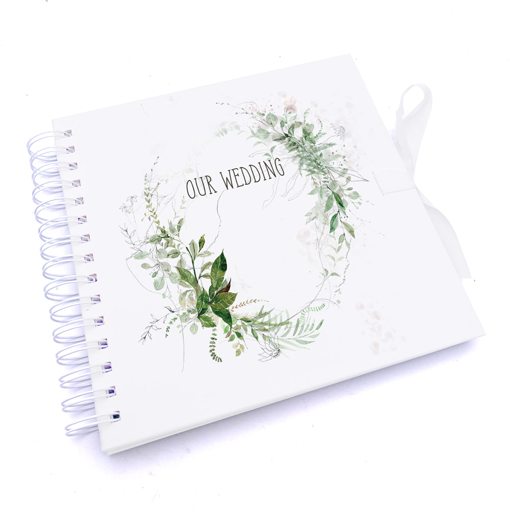 Personalised Wedding Scrapbook Photo album Gift With Botanical Design