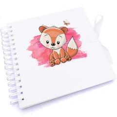 Personalised Baby Girl Cute Fox Design Scrapbook Photo Album