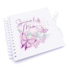 Personalised Special Mum Pink and Purple Butterfly Gift Scrapbook Photo Album