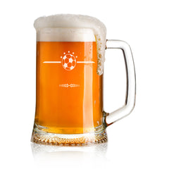 Personalised Engraved Pint Glass Beer Tankard Sports Award Football Theme
