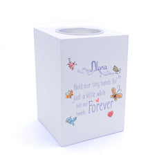 Personalised Nans Hold Our Hands Tea Light Holder