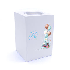 Personalised 70th Birthday Gifts For Him Tea Light Holder