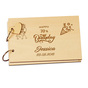 Personalised 70th Birthday Scrap Book Photo Album Keepsake Book
