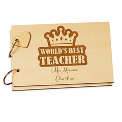 Personalised End Of Year Teacher Gift Signature and Comment Book