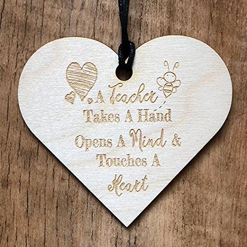 A Teacher Takes A Hand Wooden Plaque Gift - ukgiftstoreonline