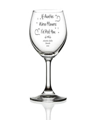 Auntie Sentiment Personalised Engraved Wine Glass - ukgiftstoreonline