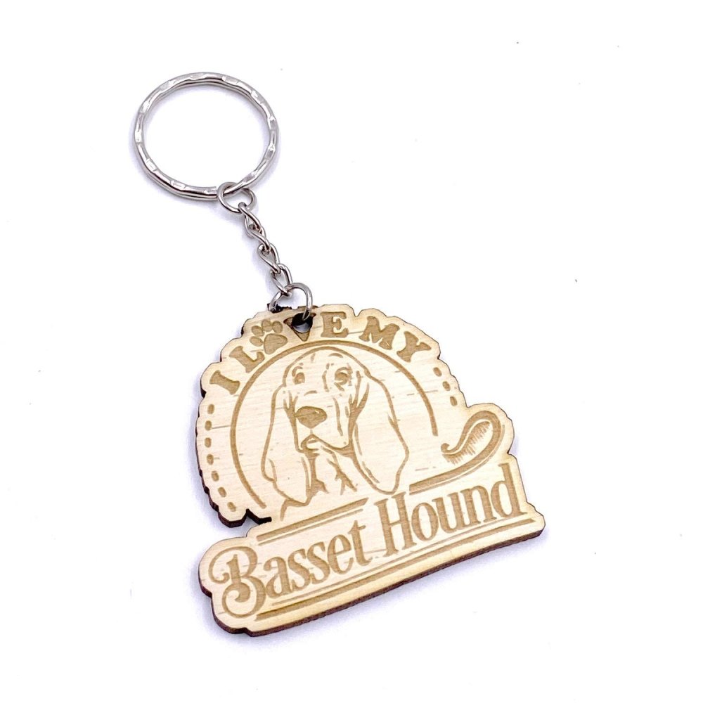 Basset Hound Dog keyring or Bag Charm Gift - ukgiftstoreonline