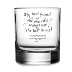 Best Friend Personalised Engraved Whisky Glass Gift - ukgiftstoreonline