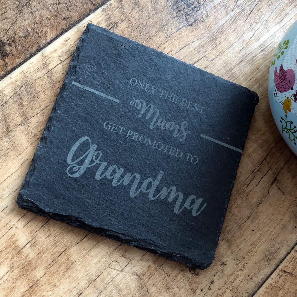 Best Mums Get Promoted To Grandma Slate Coaster Gift - ukgiftstoreonline