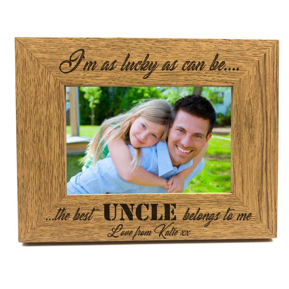 Best Uncle Belongs To Me Personalised Engraved Photo Frame Gift - ukgiftstoreonline