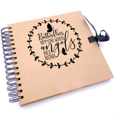 Personalised Butterflies Appear When Angels Are Near Memorial Remembrance brown scrapbook