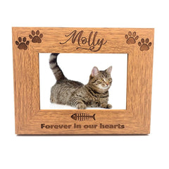 Cat Remembrance Personalised Engraved Photo Frame Gift - ukgiftstoreonline