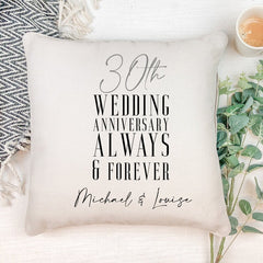 Personalised 30th Wedding Anniversary Cushion Gift