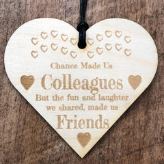 Colleagues To Friends Hanging Heart Plaque Gift - ukgiftstoreonline